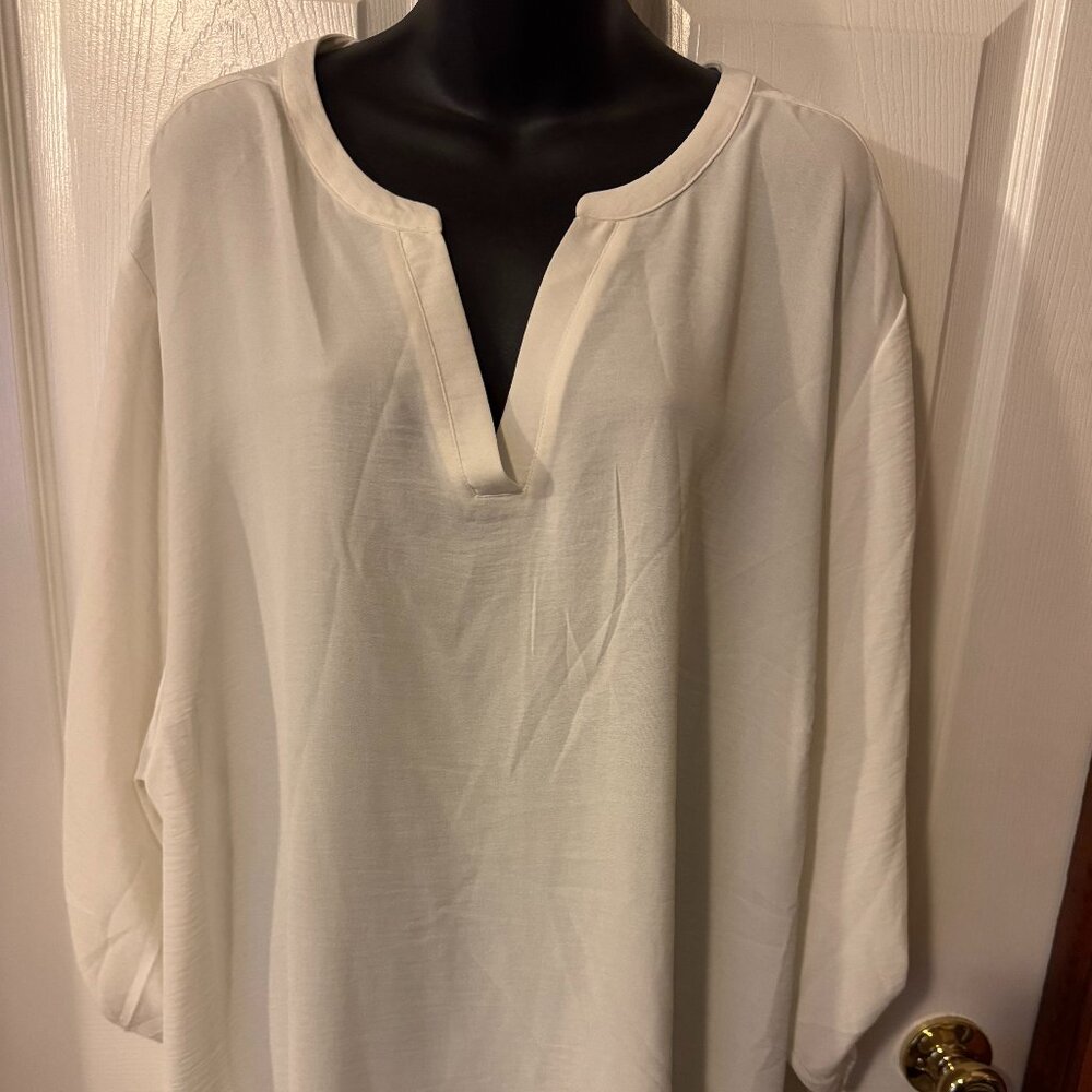 Maurices White V-Neck Blouse